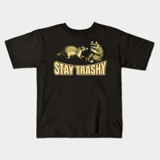 Stay Trashy Possum Raccoon Kids T-Shirt